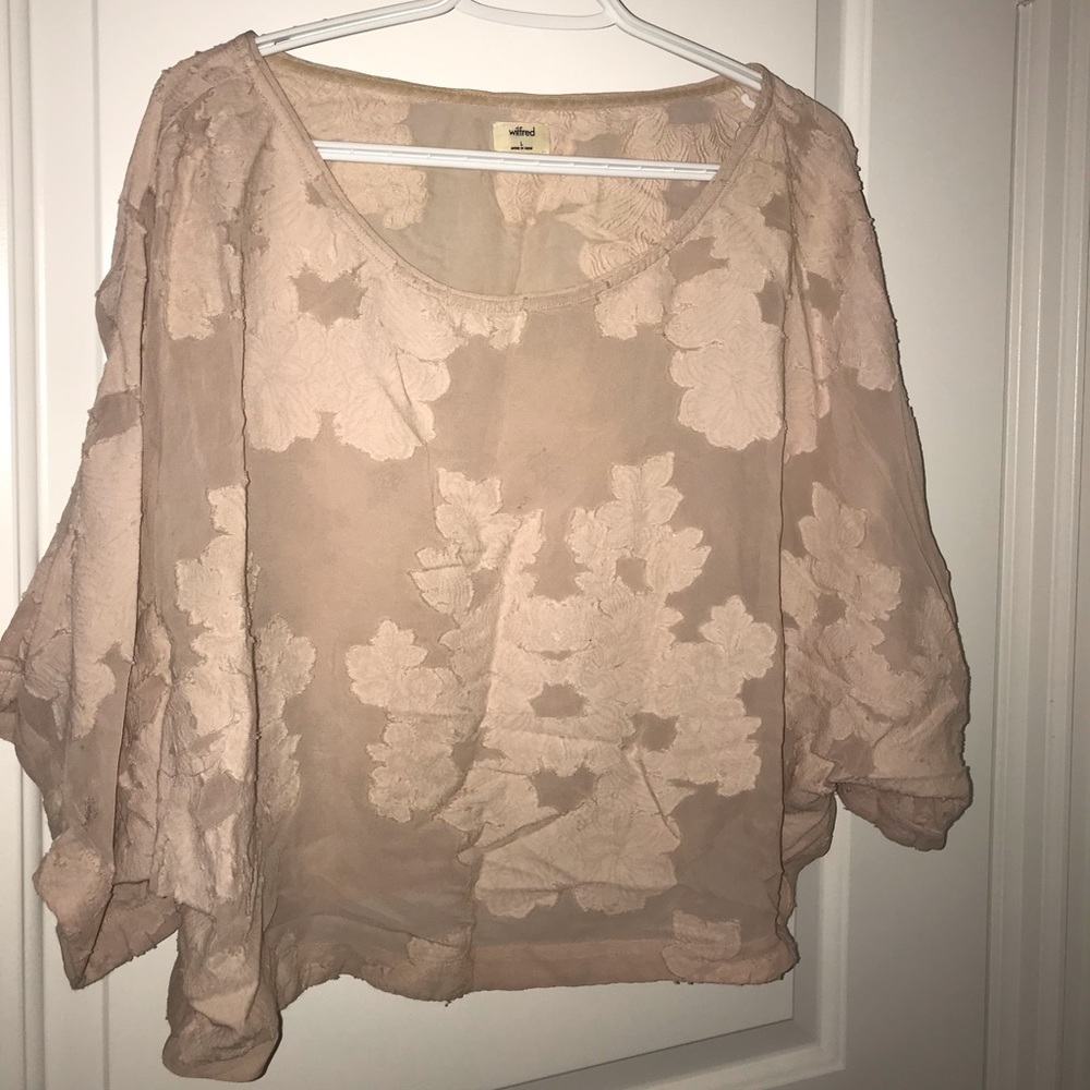 COPY - Wilfred blayze cropped silky shirt with fl…